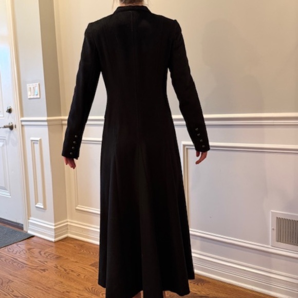 Peruvian Connection Black Alpaca Maxi Winter Dress Coat Size 2 - Picture 3 of 9
